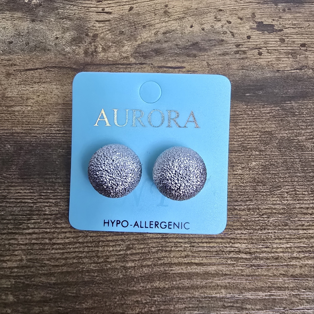 New Aurora Silver Sparkle Ball Hypoallergenic Earrings